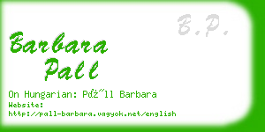 barbara pall business card